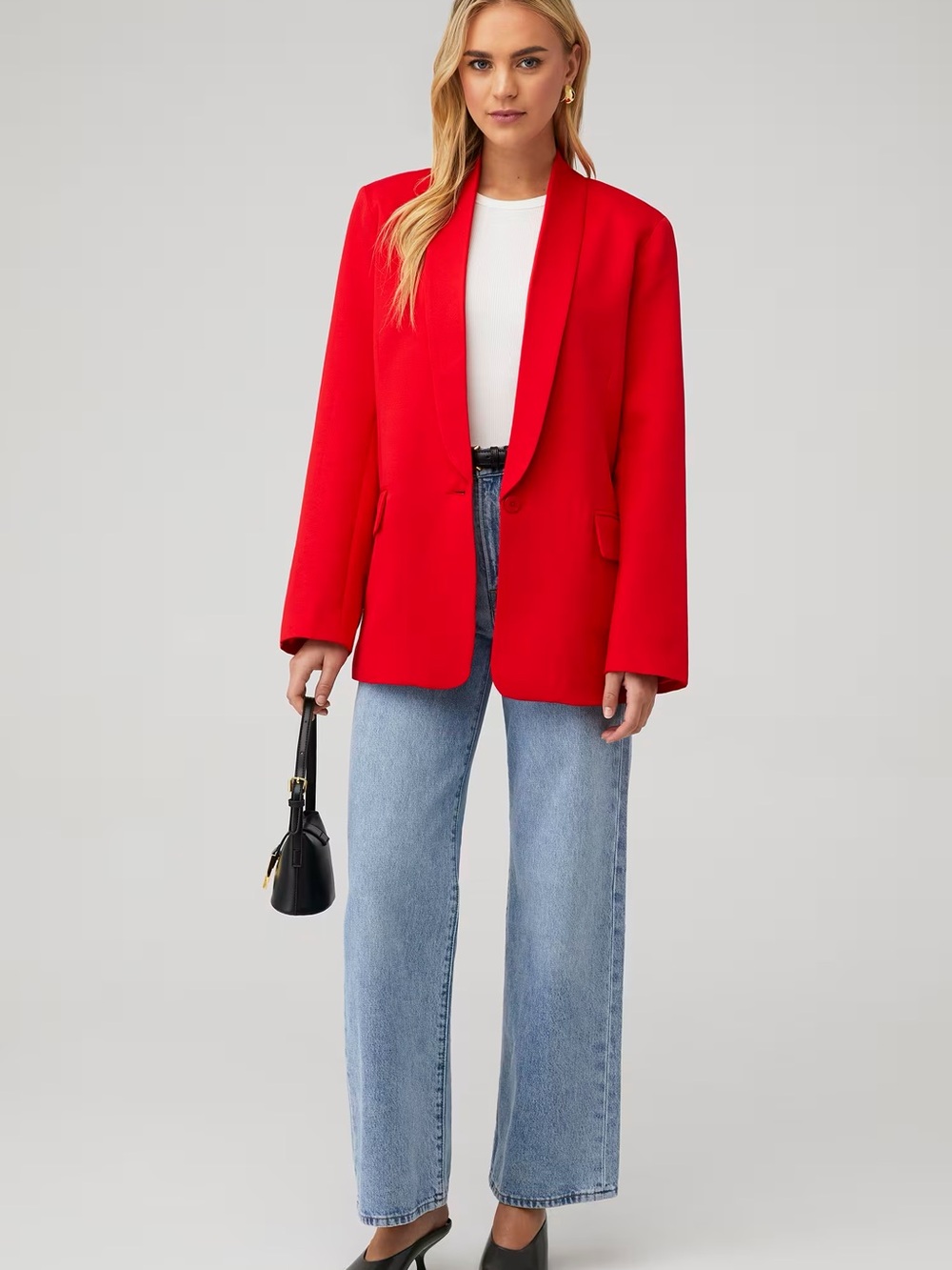 NWT Lamarque Red Open-Front Blazer